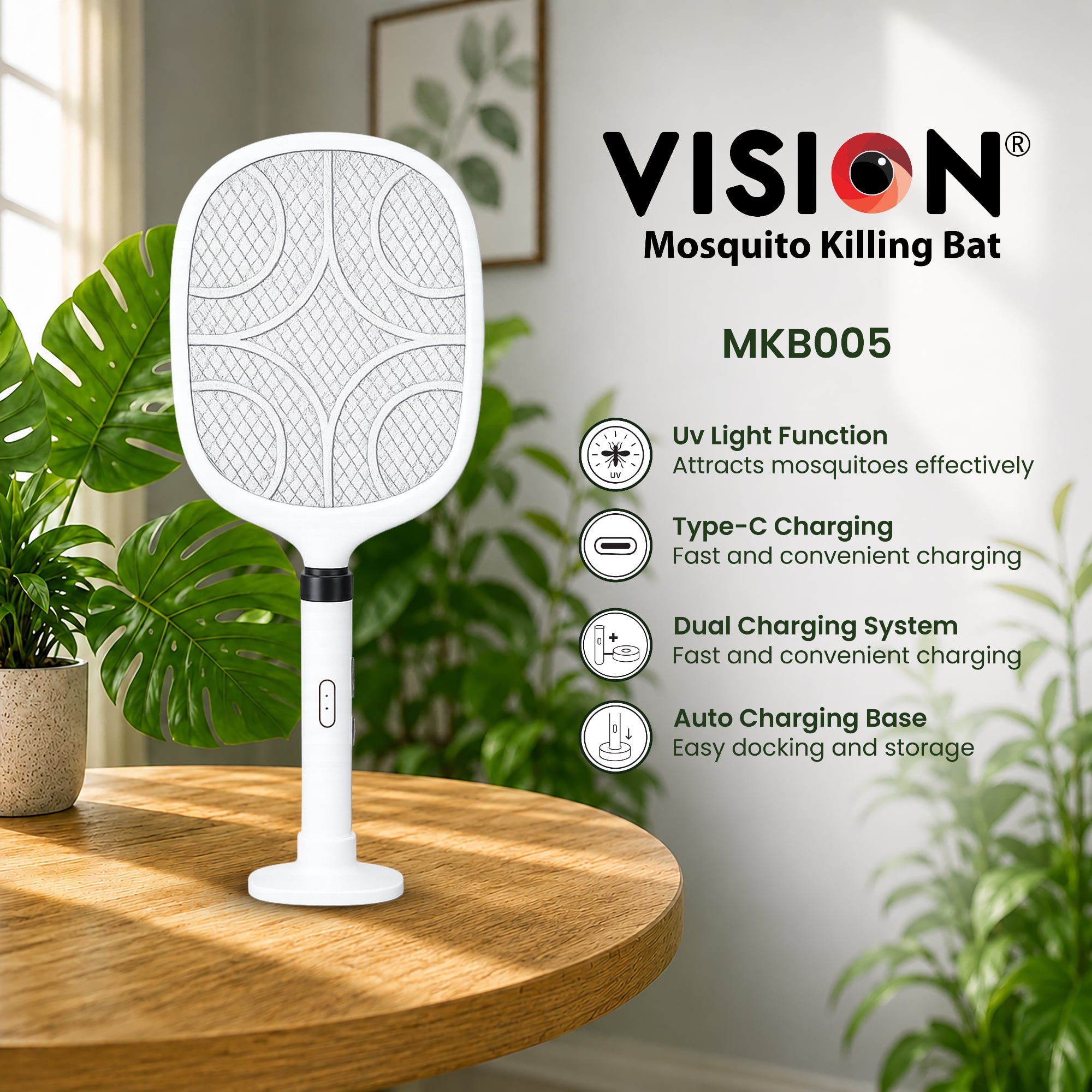 Picture of VISION Mosquito Killing Bat Rechargeable with LED Light  (MKB005)