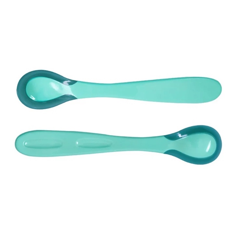 Picture of Baby Food Spoon Anti Scalding Baby Food Spoon Stem-Blue