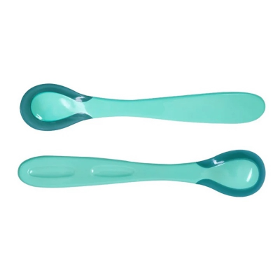 Picture of Baby Food Spoon Anti Scalding Baby Food Spoon Stem-Blue