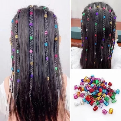 Picture of Hair buckle dreadlocks Microfiber buckle girl sweet cool trendy hip-hop punk hair accessories ring