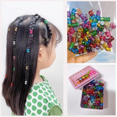 Picture of Hair buckle dreadlocks Microfiber buckle girl sweet cool trendy hip-hop punk hair accessories ring