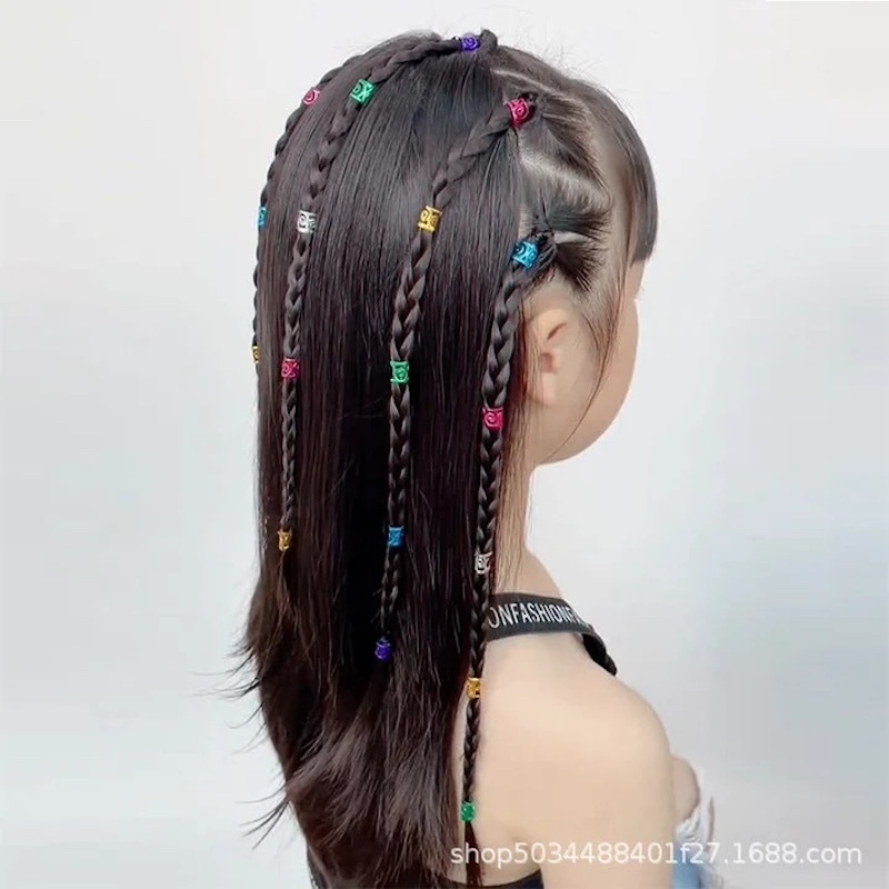 Picture of Hair buckle dreadlocks Microfiber buckle girl sweet cool trendy hip-hop punk hair accessories ring