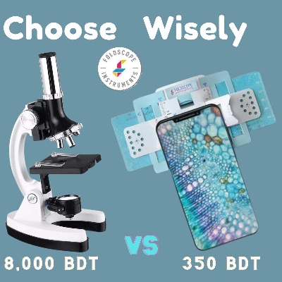 Picture of Assembled Microscope + 5 pcs Glass Slide Combo for Biological Experiment