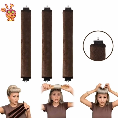 Picture of 4 Piece/Set Heatless Hair Curling – Soft Flexi No-Heat Hair Rollers for Effortless Natural, Bouncy Curls Without Heat