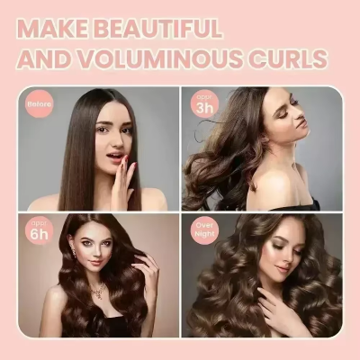 Picture of 4 Piece/Set Heatless Hair Curling – Soft Flexi No-Heat Hair Rollers for Effortless Natural, Bouncy Curls Without Heat