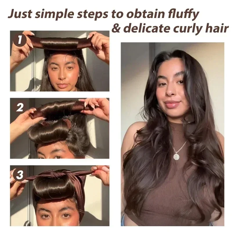 Picture of 4 Piece/Set Heatless Hair Curling – Soft Flexi No-Heat Hair Rollers for Effortless Natural, Bouncy Curls Without Heat