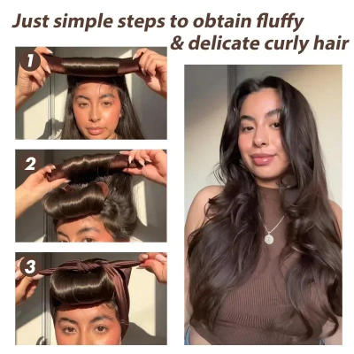 Picture of 4 Piece/Set Heatless Hair Curling – Soft Flexi No-Heat Hair Rollers for Effortless Natural, Bouncy Curls Without Heat