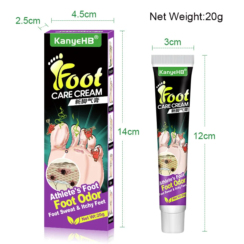 Picture of KangHE Foot Care Cream – 20g Anti-Fungal Treatment for Athlete’s Foot, Itching, Odor & Peeling – Fast-Acting Medicated Cream