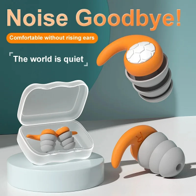 Picture of 3 Layer Noise Cancelling Earplugs – Ultra Soft Silicone Ear plugs for Sleeping, Study, Swimming & Work – Waterproof, Reusable & Skin-Friendly
