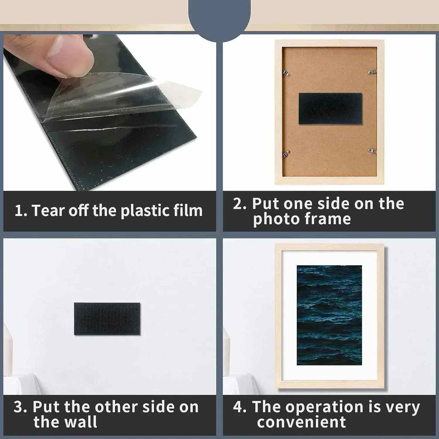 Picture of 5 Pairs Heavy-Duty Self-Adhesive Hook & Loop Tape – Strong Sticky Strips for Carpets, Rugs, Home & Car Organization (Multi-Size Options)