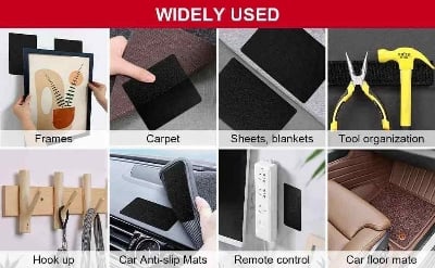 Picture of 5 Pairs Heavy-Duty Self-Adhesive Hook & Loop Tape – Strong Sticky Strips for Carpets, Rugs, Home & Car Organization (Multi-Size Options)