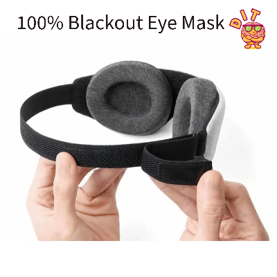 Picture of Zero Pressure 3D Sleep Mask - 100% Blackout, Adjustable & Breathable for Men & Women Grey