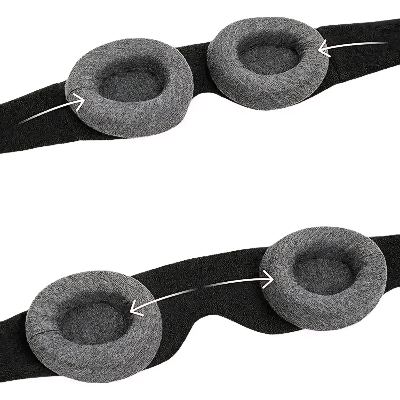 Picture of Zero Pressure 3D Sleep Mask - 100% Blackout, Adjustable & Breathable for Men & Women Grey