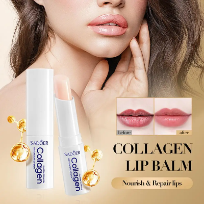 Picture of SADOER 10X Collagen Lip Balm – Anti-Cracking, Plumping & Moisturizing Lip Treatment | Repairs Dry Lips, Reduces Fine Lines (2.7g)