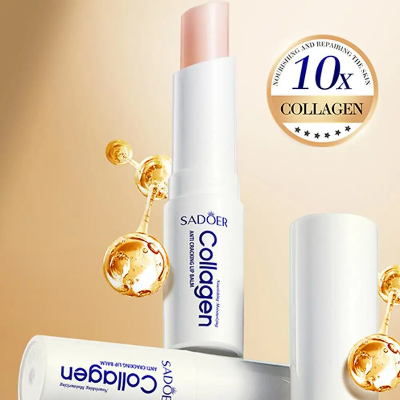 Picture of SADOER 10X Collagen Lip Balm – Anti-Cracking, Plumping & Moisturizing Lip Treatment | Repairs Dry Lips, Reduces Fine Lines (2.7g)