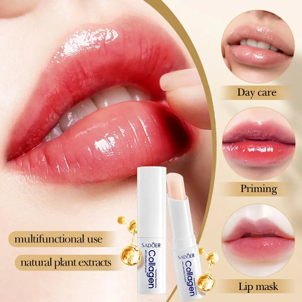 Picture of SADOER 10X Collagen Lip Balm – Anti-Cracking, Plumping & Moisturizing Lip Treatment | Repairs Dry Lips, Reduces Fine Lines (2.7g)