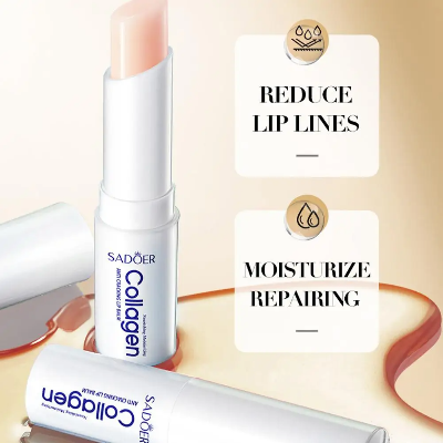 Picture of SADOER 10X Collagen Lip Balm – Anti-Cracking, Plumping & Moisturizing Lip Treatment | Repairs Dry Lips, Reduces Fine Lines (2.7g)