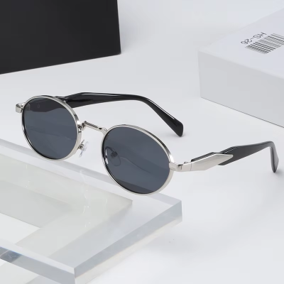 Picture of New Elegant Unisex Fashion Sunglasses UV Protection Round Oval Frame Metal Eyewear