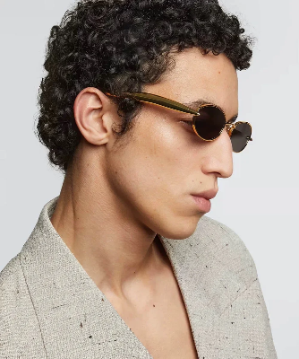Picture of Fashion Metal Oval Sunglasses for Men & Women - Anti-UV HD Lens Retro Vintage Punk Style Small Frame (7 Colors)