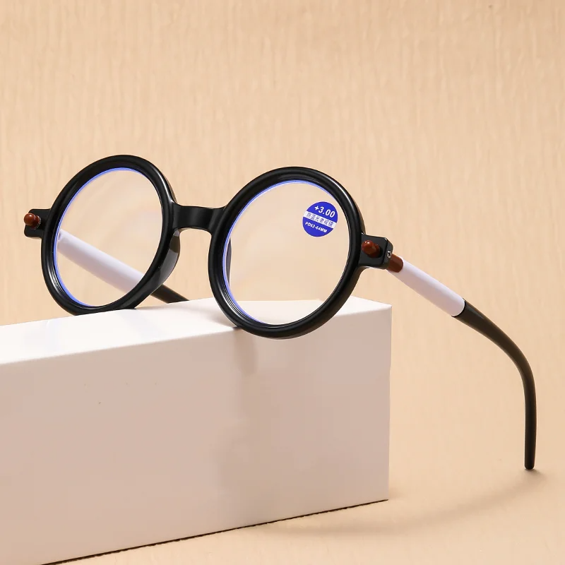 Picture of Anti Blue Light, Ultralight Vintage Round Frame Eyewear (0 to 4.0 Strength) - 3.0D Powerful Magnification Reading Glasses for Men & Women