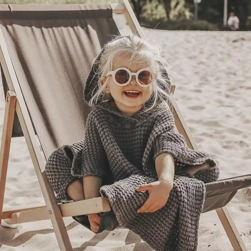 Picture of Kids Sunglasses for 1–8 Years | Round Frame Gradient Lens | UV400 Sun Protection | Lightweight Children’s Fashion Shades (8 Colors) Brown