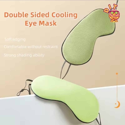 Picture of Double-Sided Warm & Cool Sleeping Eye Mask | Ice Silk 360° Blackout Blindfold | Adjustable, Breathable Travel Eye Cover for Men & Women (Multiple Colors)