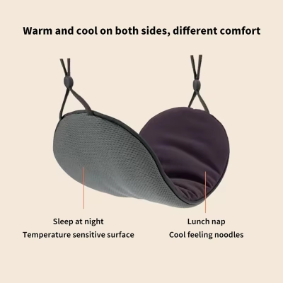 Picture of Double-Sided Warm & Cool Sleeping Eye Mask | Ice Silk 360° Blackout Blindfold | Adjustable, Breathable Travel Eye Cover for Men & Women (Multiple Colors)