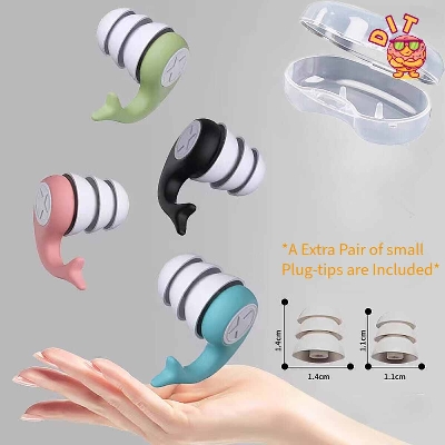 Picture of Professional Noise-Reducing Silicone Earplugs (Up to 40dB) — Reusable, Washable 3-Layer Soundproof Design for Sleep, Study, Travel & Concerts (4 Colors)