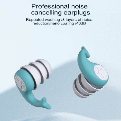 Picture of Professional Noise-Reducing Silicone Earplugs (Up to 40dB) — Reusable, Washable 3-Layer Soundproof Design for Sleep, Study, Travel & Concerts (4 Colors)