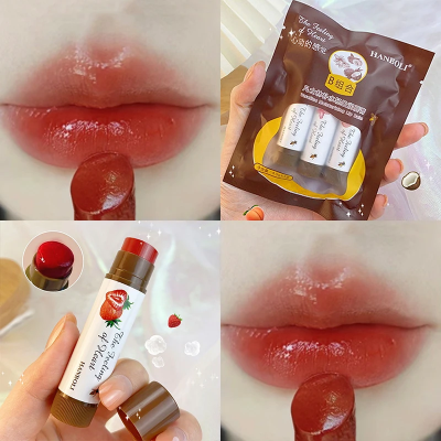 Picture of HANBOLL Fruit Flavored Lip Balm – Peach Tea & Orange Jelly | Moisturizing, Nourishing & Tinted Lip Care | Soft, Smooth & Plumping Lip Balm for Dry Lips (4.5g)