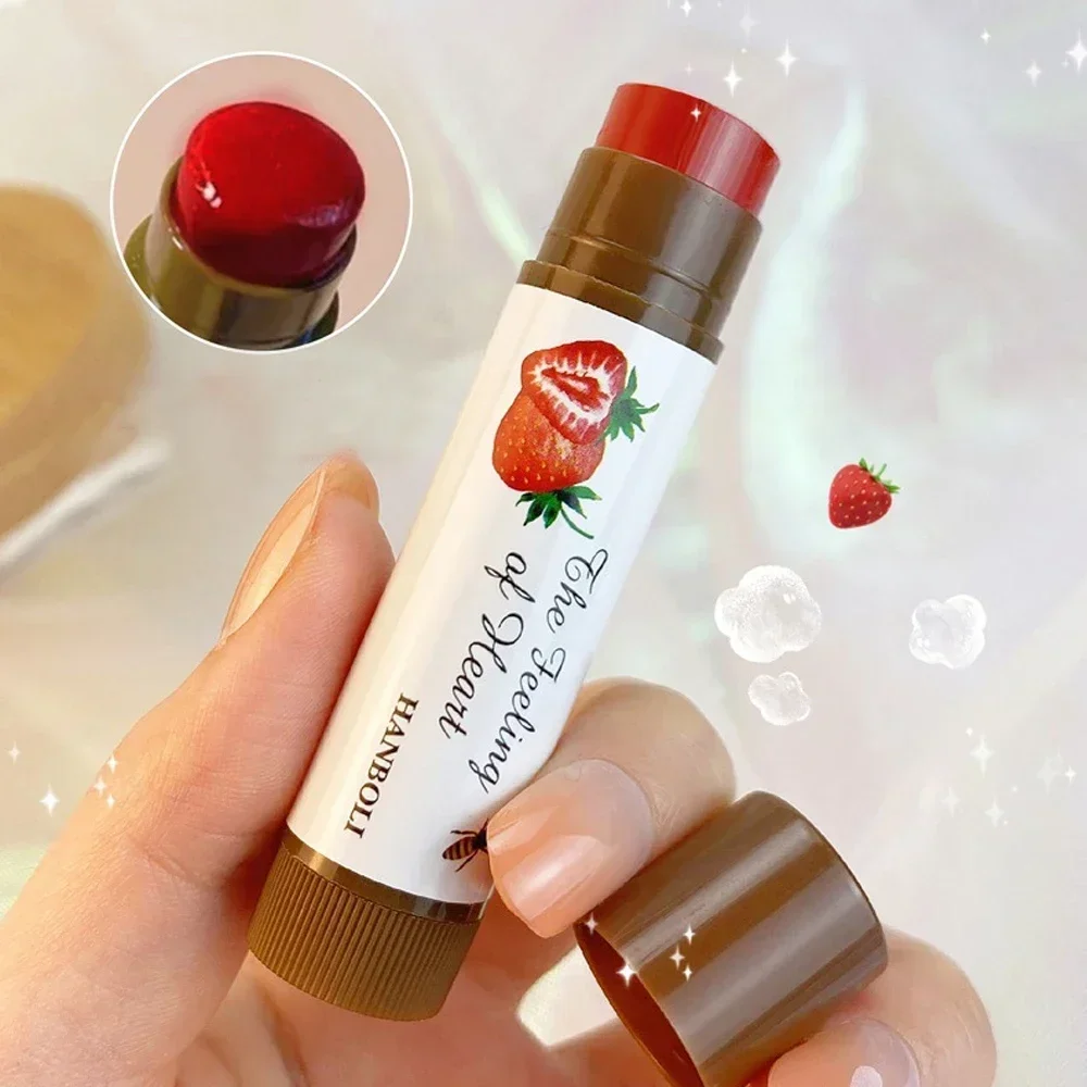 Picture of HANBOLL Fruit Flavored Lip Balm – Peach Tea & Orange Jelly | Moisturizing, Nourishing & Tinted Lip Care | Soft, Smooth & Plumping Lip Balm for Dry Lips (4.5g)