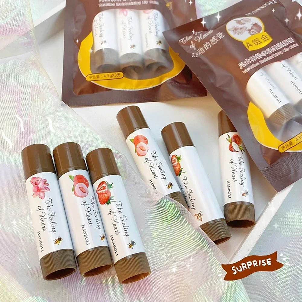 Picture of HANBOLL Fruit Flavored Lip Balm – Peach Tea & Orange Jelly | Moisturizing, Nourishing & Tinted Lip Care | Soft, Smooth & Plumping Lip Balm for Dry Lips (4.5g)