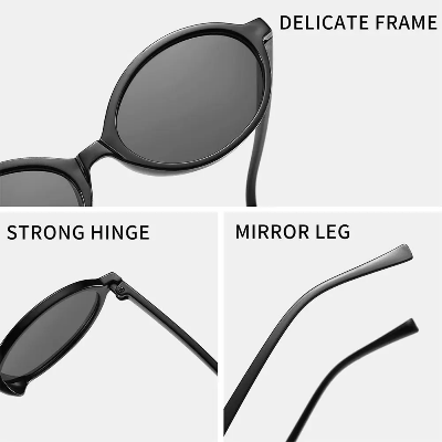 Picture of Fashion Small Round Frame Sunglasses | UV400 + Anti‑Blue Light | Ultra‑Light PC Frame | Unisex | 8 Colors