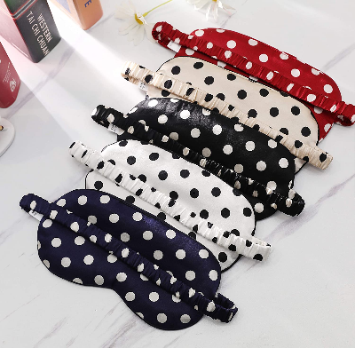 Picture of Silk Satin Sleep Eye Mask for Men & Women | Double Sided Soft Fabric | Light Blocking Blindfold | Comfortable for Travel & Daily Sleep