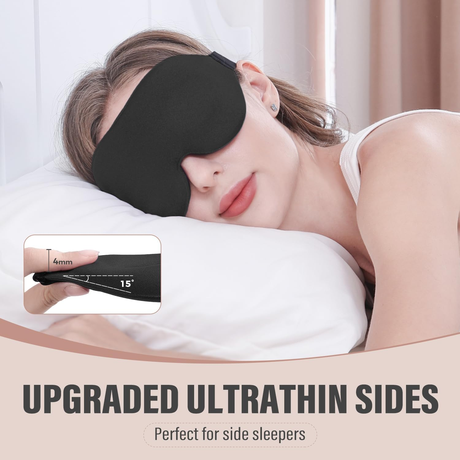 Picture of Ultimate Sleep Comfort Combo | 3D Blackout Sleep Eye Mask for Side Sleepers + Reusable Noise-Reducing Silicone Earplugs | Travel & Home Sleep Essentials