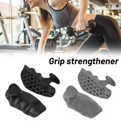 Picture of Silicone Weight Lifting Grip Pads for Gym (1 Pair) | Non-Slip Hand Grips for Dumbbell, Barbell & Strength Training | Portable Fitness Grip Support