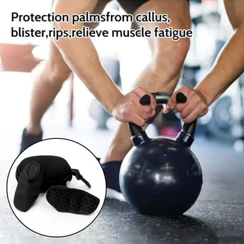 Picture of Silicone Weight Lifting Grip Pads for Gym (1 Pair) | Non-Slip Hand Grips for Dumbbell, Barbell & Strength Training | Portable Fitness Grip Support
