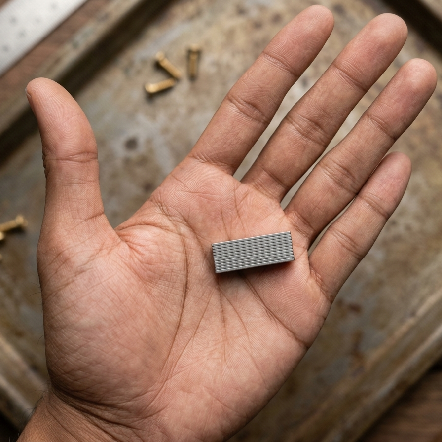 Picture of N52 Neodymium Magnet 30x5x1mm Ultra Strong | Industrial Grade Rare Earth Magnet Strip | Heavy Duty for DIY, Office, Fridge & Craft Use