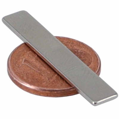 Picture of N52 Neodymium Magnet 30x5x1mm Ultra Strong | Industrial Grade Rare Earth Magnet Strip | Heavy Duty for DIY, Office, Fridge & Craft Use