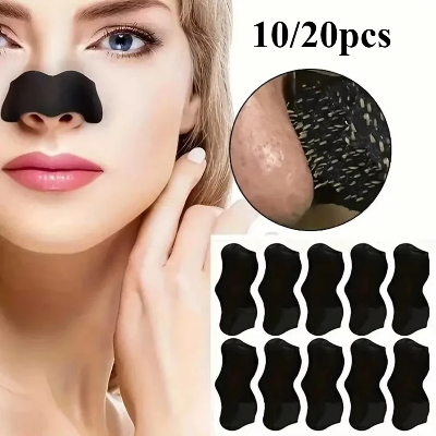 Picture of 10/20pcs Blackhead Removal Nose Strips | Bamboo Charcoal Deep Cleansing Pore Strips | Instant Acne & Oil Control Nose Patch