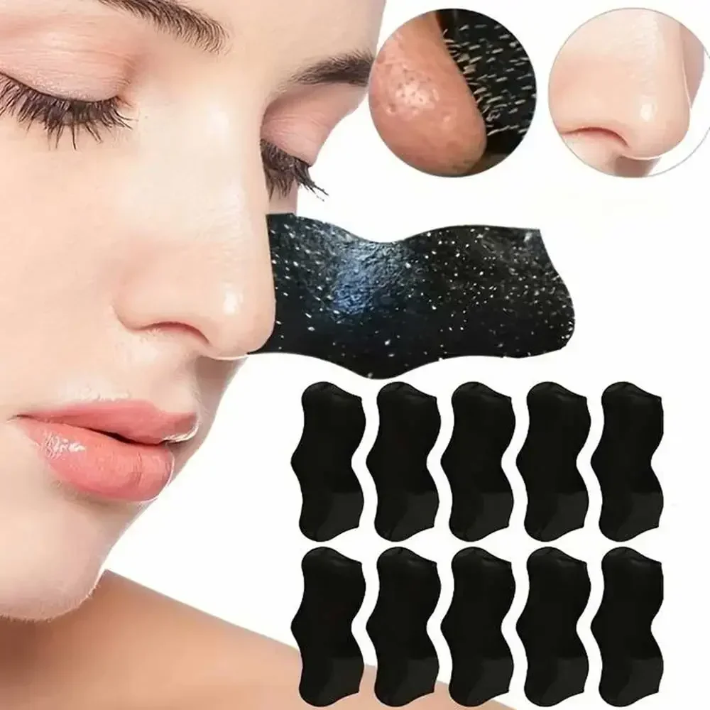 Picture of 10/20pcs Blackhead Removal Nose Strips | Bamboo Charcoal Deep Cleansing Pore Strips | Instant Acne & Oil Control Nose Patch