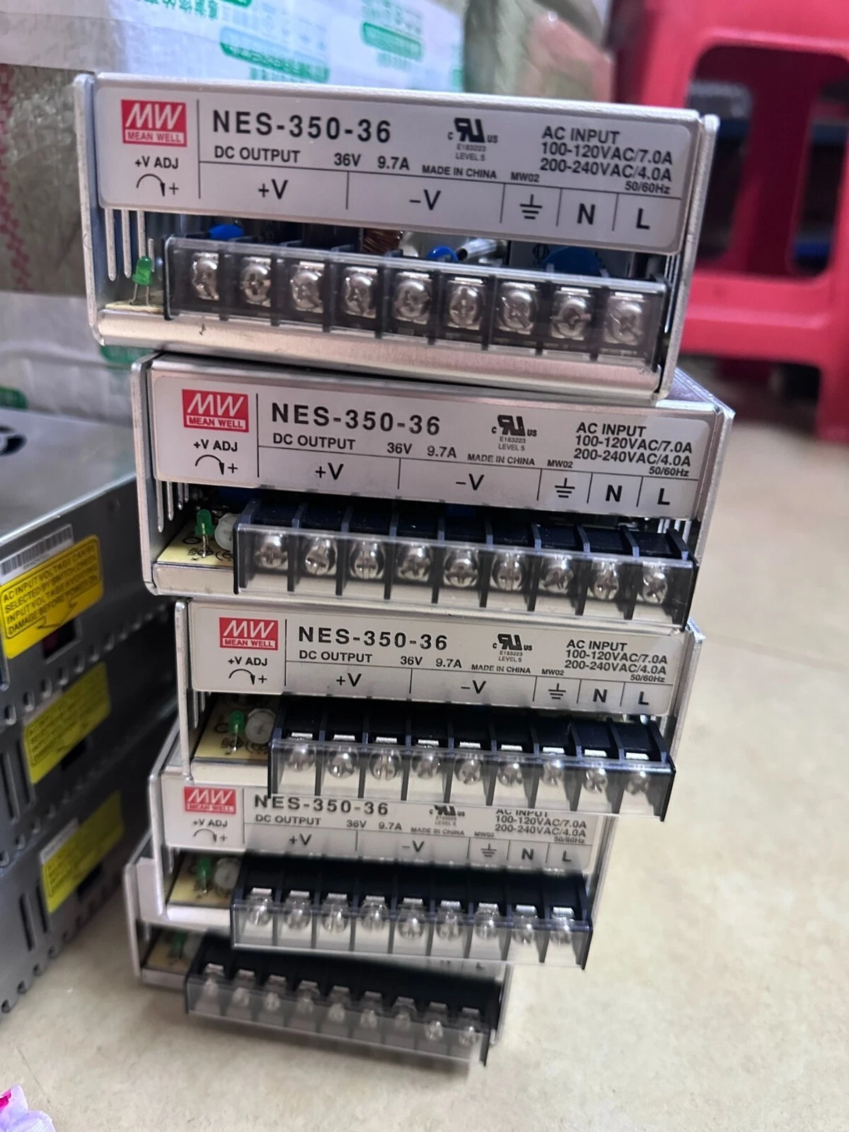 Picture of Mean Well NES-350-36 350W Switching Power Supply 36V 9.7A | Original Industrial Grade SMPS | Pre-Owned Like New