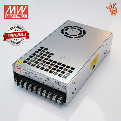 Picture of Mean Well SE-450-24 Switching Power Supply 24V 18.8A 450W | Original Industrial Grade SMPS | Stable DC Output for CNC, LED & Automation