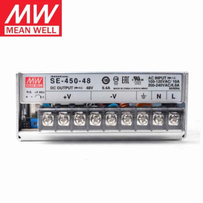 Picture of Mean Well SE-450-24 Switching Power Supply 24V 18.8A 450W | Original Industrial Grade SMPS | Stable DC Output for CNC, LED & Automation