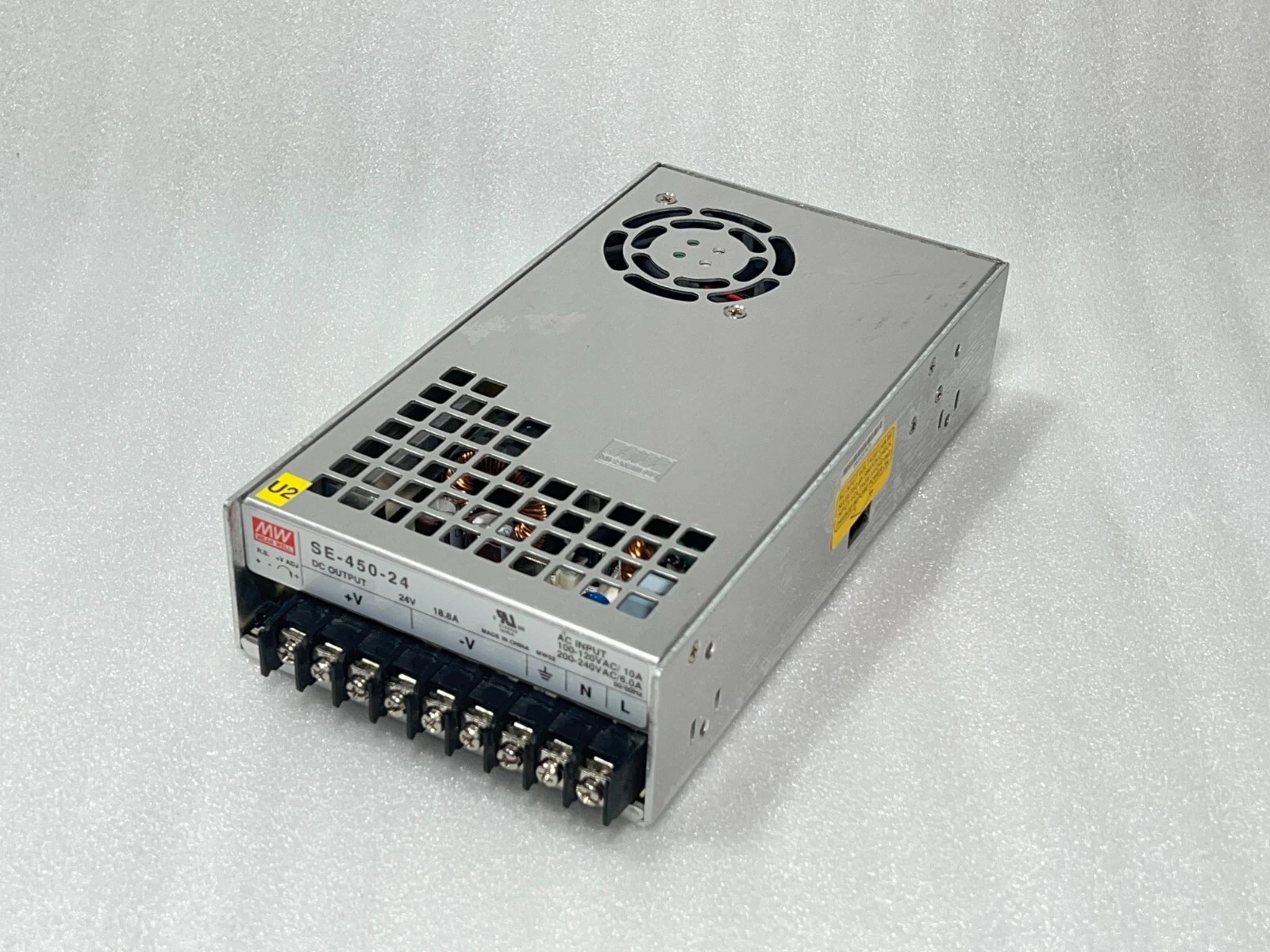 Picture of Mean Well SE-450-24 Switching Power Supply 24V 18.8A 450W | Original Industrial Grade SMPS | Stable DC Output for CNC, LED & Automation