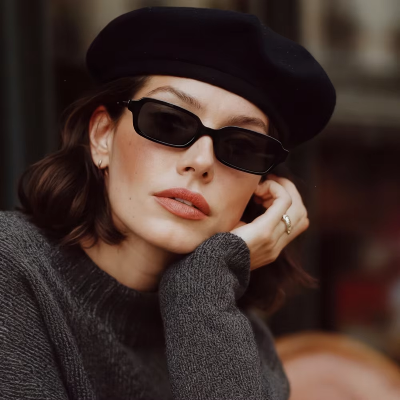 Picture of Trendy Y2K Small Rectangle Sunglasses - Retro Streetwear Chashma for Women & Men, UV400 Protection
