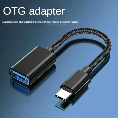 Picture of USB Type-C OTG Adapter Cable | USB-C Male to USB-A Female OTG Converter | High-Speed Data Transfer for Android Phone, Tablet & Laptop