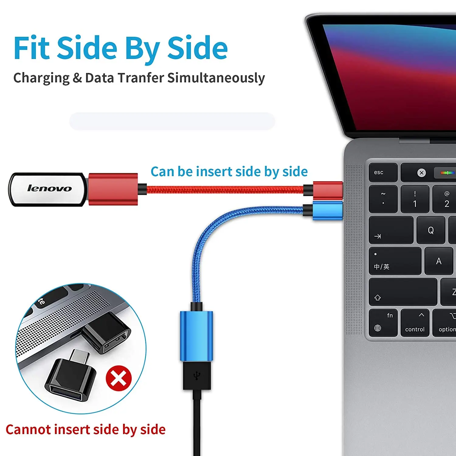 Picture of USB Type-C OTG Adapter Cable | USB-C Male to USB-A Female OTG Converter | High-Speed Data Transfer for Android Phone, Tablet & Laptop