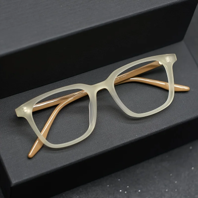 Picture of Square Glasses Frame Unisex Lightweight Clear Lens Eyeglasses for Men & Women Fashion Optical Eyewear One Size