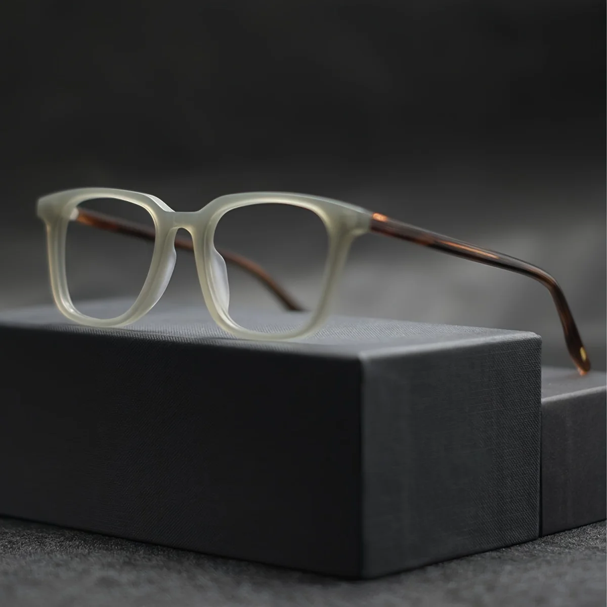 Picture of Square Glasses Frame Unisex Lightweight Clear Lens Eyeglasses for Men & Women Fashion Optical Eyewear One Size